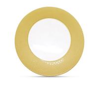 Neel Blue Charger Plates For Table Decoration - Checkered Gold