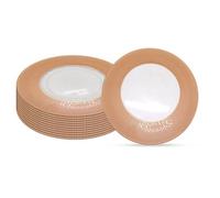 Neel Blue Charger Plates For Table Decoration - Checkered Rose Gold - Pack Of 12