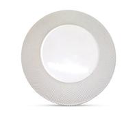 Neel Blue Charger Plates For Table Decoration - Checkered Silver
