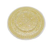 Neel Blue Charger Plates For Table Decoration - Mandala Flower Gold