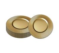 Neel Blue Charger Plates For Table Decoration - Shiny Gold - Pack Of 12