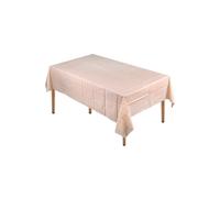 Neel Blue Checkered PVC Tablecloth, Plastic Table Cover, 137cm x 180cm in Beige | Size: 137 cm x 180 cm Neel Blue Beige 137 cm x 180 cm