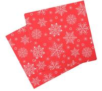 Neel Blue Christmas Napkins With Snowflakes Design, 2 Ply Paper Serviettes, 33Cm X 33Cm