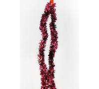 Neel Blue Christmas Shiny Metallic Chunky Tinsel Garland, 6.5ft in Burgundy Neel Blue Burgundy