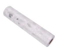 Neel Blue Christmas Silver Organza Roll Snow Sheer Fabric Glitter Roll, 29Cm X 25M