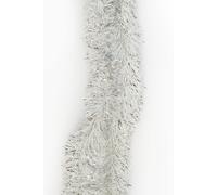 Neel Blue Chunky Christmas Tinsel Garland Shiny Metallic with White Xmas Tree Decor, 2m in Silver Neel Blue Silver