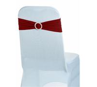Neel Blue Claret Spandex Chair Band With Slider Buckle Stretchy Chair Band Sash, 10Pcs