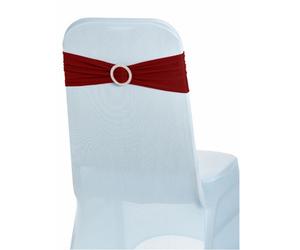 Neel Blue Claret Spandex Chair Band With Slider Buckle Stretchy Chair Band Sash, 1Pc