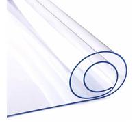 Neel Blue Clear Plastic Table Cover, Acrylic Transparent Table Protector, 80Cm X 140Cm