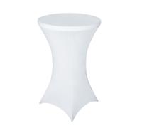 Neel Blue Cocktail Spandex Tablecloth High Top Round Table Cover, 32" x 43" in White Neel Blue White