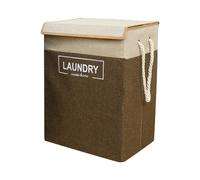 Neel Blue Coffee Polyester Large Laundry Hamper Collapsible Laundry Basket - 70L