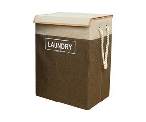 Neel Blue Coffee Polyester Large Laundry Hamper Collapsible Laundry Basket - 70L
