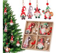 Neel Blue Colourful Wooden Nordic Gnomes Pendants - 12Pcs