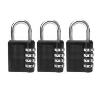 Neel Blue Combination Padlock, 4 Digit Master Lock, Pack Of 3