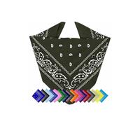 Neel Blue Cotton Bandana Headband Scarf for Raves, Riding, Outdoor Activities, 54cm in Olive