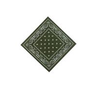 Neel Blue Cotton Bandana Headband Scarf For Raves, Riding, Outdoor Activities, 54Cm In Olive Olive One Size