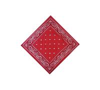 Neel Blue Cotton Bandana Headband Scarf For Raves, Riding, Outdoor Activities, 54Cm In Red Red One Size