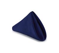 Neel Blue Cotton Polyester Napkins with Hemmed Edges, 20 Inch in Navy Neel Blue Navy