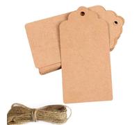 Neel Blue Craft Paper Gift Tag With Jute String - 100 Pieces