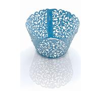 Neel Blue Cupcake Wrappers, Paper Muffin Holder, 25pcs in Blue Neel Blue Blue