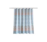 Neel Blue Damask Shower Curtain, Polyester Fabric Water-Resistant Bathroom Curtains in Blue | Size: 180 cm width x 180 cm drop Neel Blue Blue 180 cm width x 180 cm drop