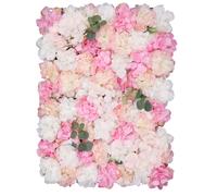 Neel Blue Decorative Artificial Flower Wall Panel Wedding Photo Background in Baby Pink Neel Blue Baby Pink