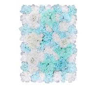 Neel Blue Decorative Artificial Flower Wall Panel Wedding Photo Background in Light Blue Neel Blue Light Blue
