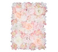 Neel Blue Decorative Artificial Flower Wall Panel Wedding Photo Background in Pale Orange Neel Blue Pale Orange