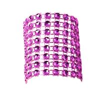 Neel Blue Diamond Napkin Rings Serviette Holder 13Cm X 4Cm, Hot Pink