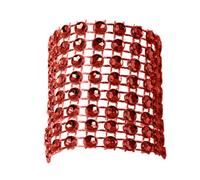 Neel Blue Diamond Napkin Rings Serviette Holder 13Cm X 4Cm, Red