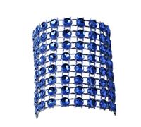 Neel Blue Diamond Napkin Rings Serviette Holder 13Cm X 4Cm, Royal Blue