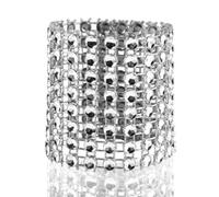 Neel Blue Diamond Napkin Rings Serviette Holder 13Cm X 4Cm, Silver