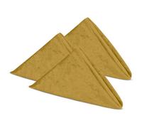 Neel Blue Diamond Velvet Napkins With Hemmed Edges, 20 Inch, Gold