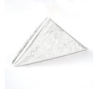 Neel Blue Diamond Velvet Napkins With Hemmed Edges, 20 Inch, Ivory