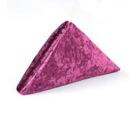 Neel Blue Diamond Velvet Napkins With Hemmed Edges, 20 Inch, Pink