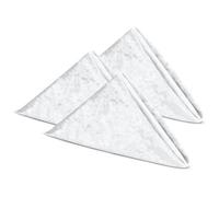Neel Blue Diamond Velvet Napkins With Hemmed Edges, 20 Inch, White