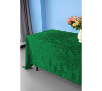 Neel Blue Diamond Velvet Rectangle Tablecloth - 70 x 144 Inch in Emerald Neel Blue Emerald