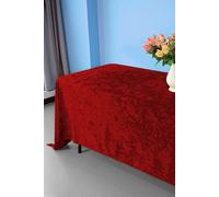 Neel Blue Diamond Velvet Rectangle Tablecloth - 70 x 144 Inch in Red Neel Blue Red
