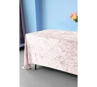 Neel Blue Diamond Velvet Rectangle Tablecloth - 90 x 156 Inch in Pale Pink Neel Blue Pale Pink