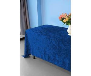 Neel Blue Diamond Velvet Rectangle Tablecloth - 90 x 156 Inch in Royal Neel Blue Royal