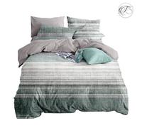 Neel Blue Double Printed Duvet Cover & 2 Matching Pillow Cases - Green