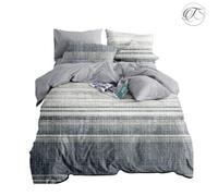 Neel Blue Double Printed Duvet Cover & 2 Matching Pillow Cases - Grey & Blue