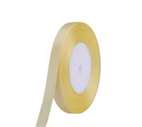 Neel Blue Double Sided Satin Polyester Ribbon Roll, 10mm x 10 Metres in Cream Neel Blue Cream