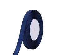Neel Blue Double Sided Satin Polyester Ribbon Roll, 10mm x 10 Metres in Navy Neel Blue Navy