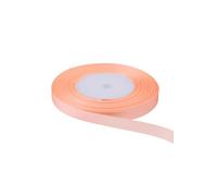 Neel Blue Double Sided Satin Polyester Ribbon Roll, 10mm x 10 Metres in Peach Neel Blue Peach