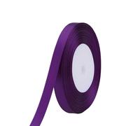 Neel Blue Double Sided Satin Polyester Ribbon Roll, 10mm x 10 Metres in Purple Neel Blue Purple