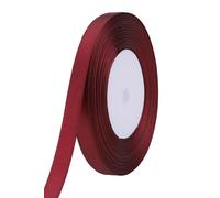 Neel Blue Double Sided Satin Polyester Ribbon Roll, 10mm x 25 Metres in Burgundy Neel Blue Burgundy