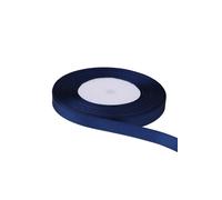 Neel Blue Double Sided Satin Polyester Ribbon Roll, 15mm x 25 Metres in Navy Neel Blue Navy