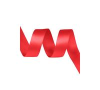 Neel Blue Double Sided Satin Polyester Ribbon Roll, 3mm x 10 Metres in Scarlet Neel Blue Scarlet