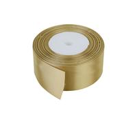 Neel Blue Double Sided Satin Polyester Ribbon Roll, 40mm x 25 Metres in Gold Neel Blue Gold